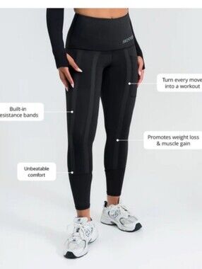 Skinnify Drawstring Resistant Band Leggings Scrunched Bum